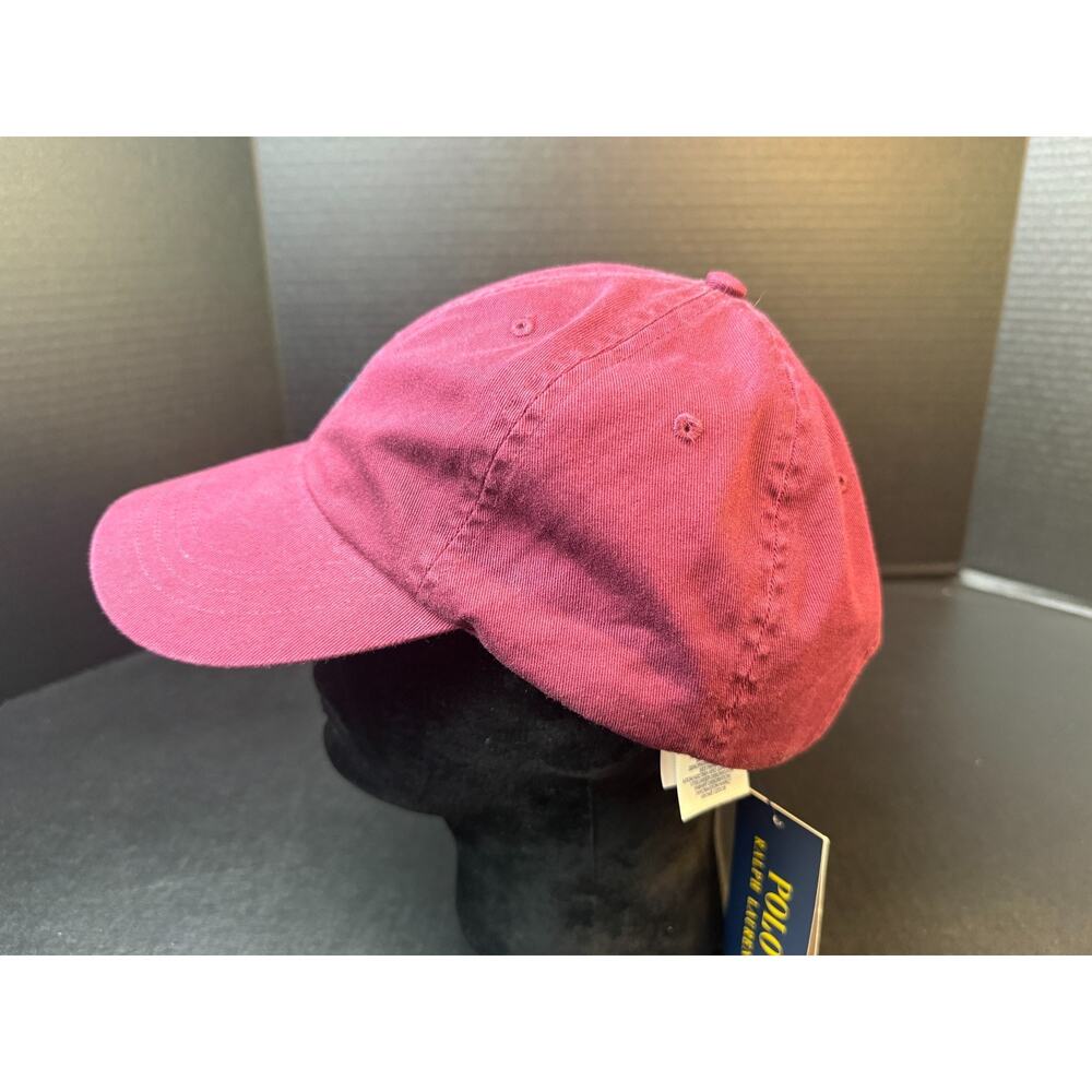 Polo Ralph Lauren Iconic Chino Ball Cap Red Maroon Dad Hat Blue Pony NWT ***READ - Picture 5 of 11